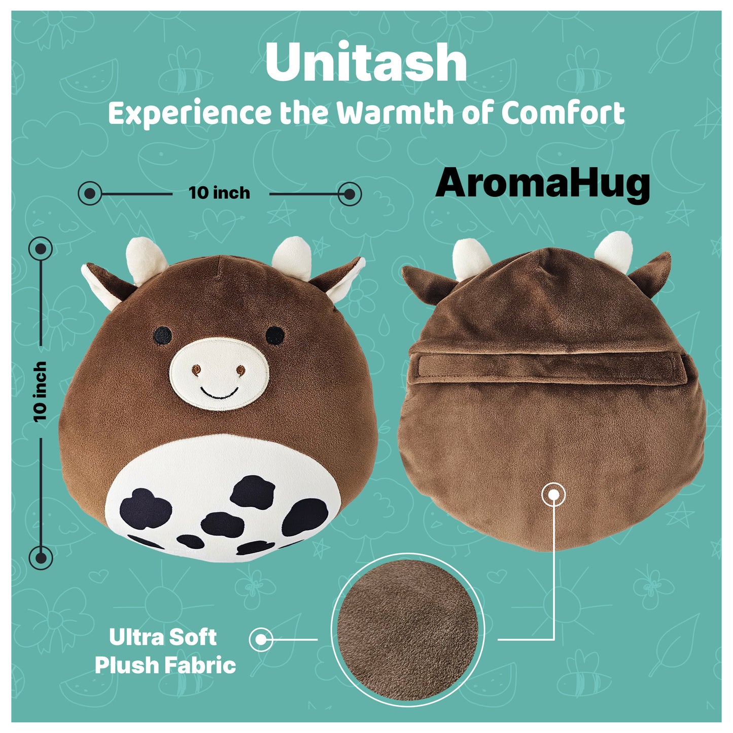 Microwavable Heating Pad for Period Cramps – Cute Stuffed Animal Heating Pad for Women & Teens, Portable Menstrual Microwave Heating Pad with Lavender Scent – Plush, Cordless, Reusable