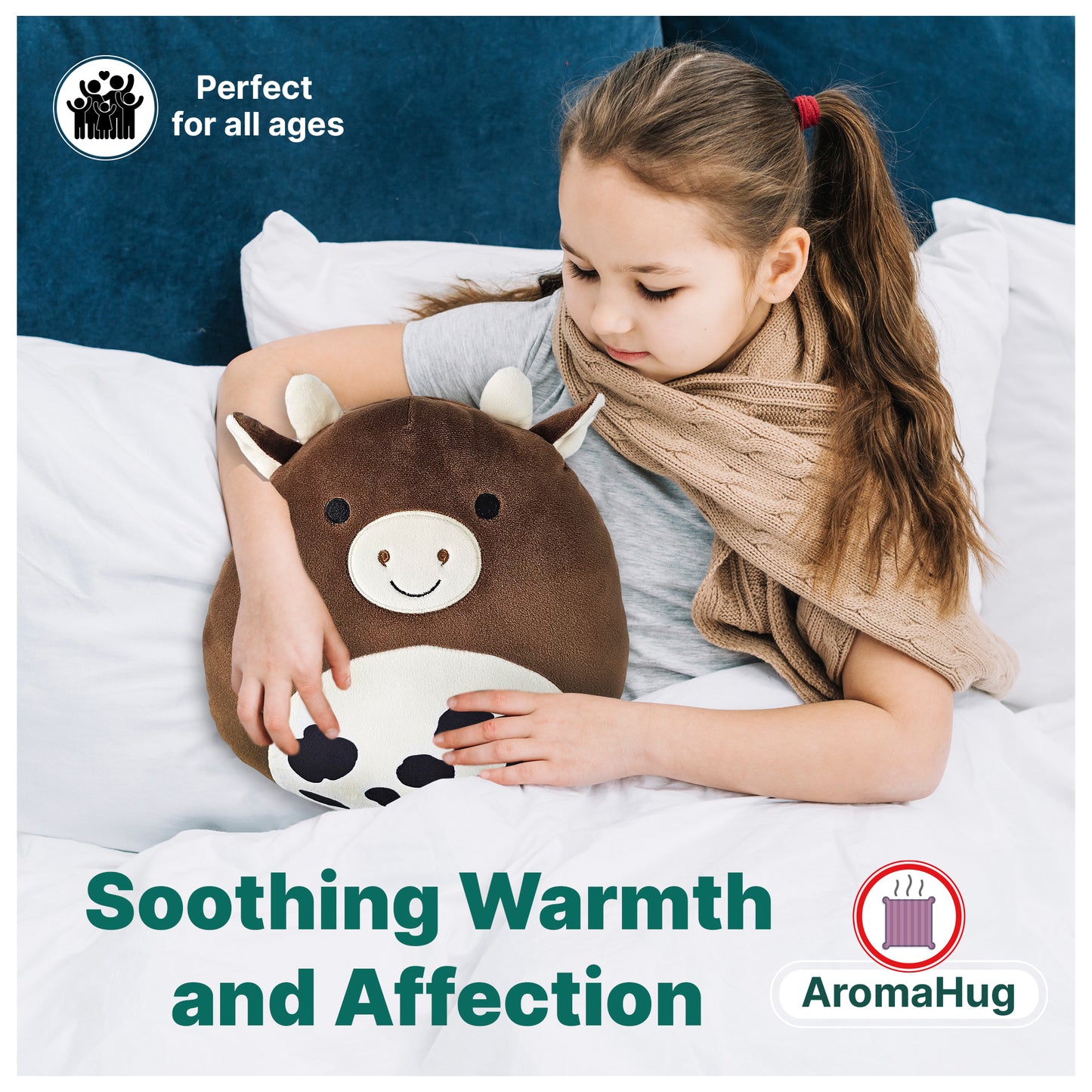 Microwavable Heating Pad for Period Cramps – Cute Stuffed Animal Heating Pad for Women & Teens, Portable Menstrual Microwave Heating Pad with Lavender Scent – Plush, Cordless, Reusable