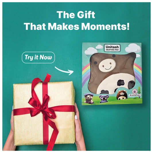 Microwavable Heating Pad for Period Cramps – Cute Stuffed Animal Heating Pad for Women & Teens, Portable Menstrual Microwave Heating Pad with Lavender Scent – Plush, Cordless, Reusable (Cow)