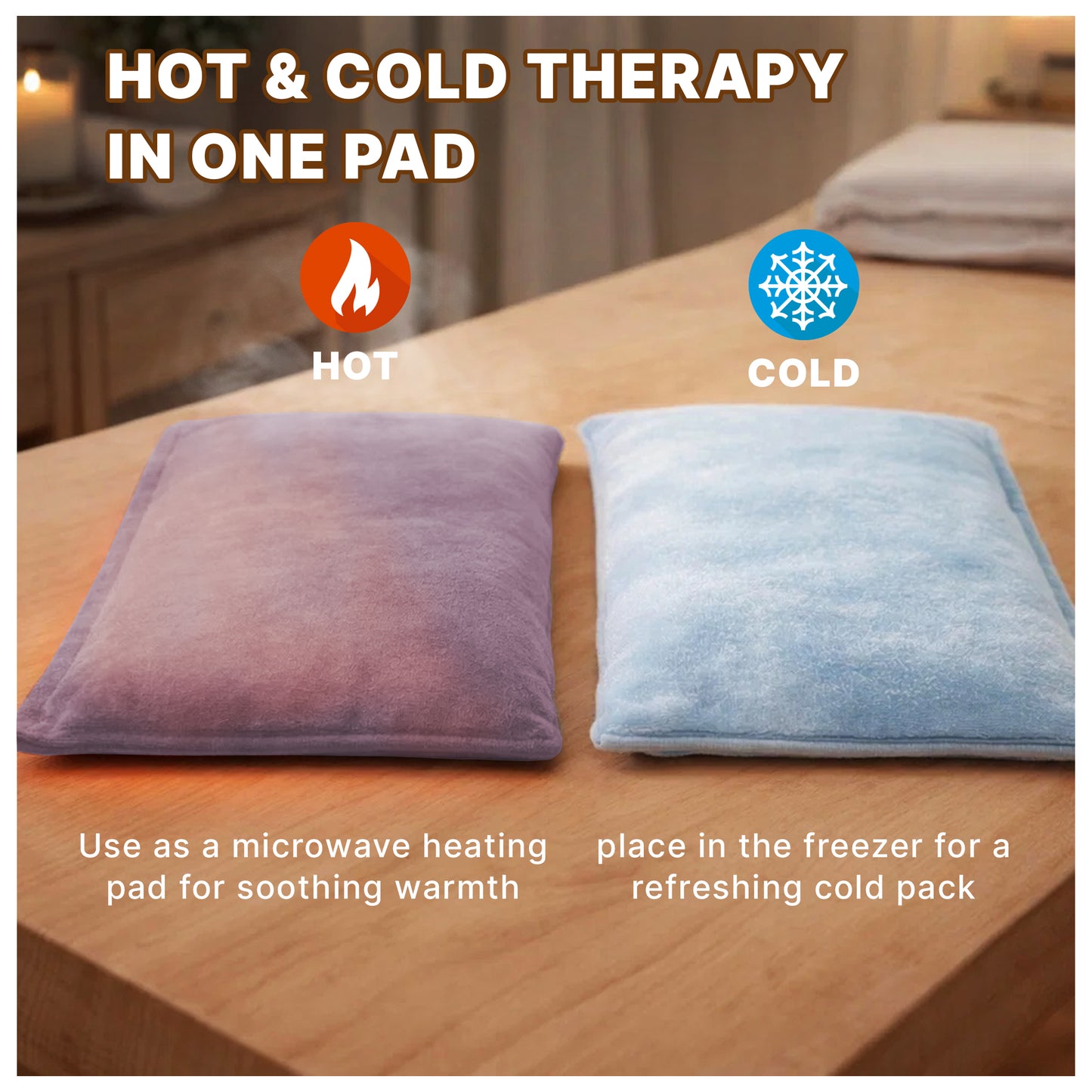 Microwavable Heating Pad for Period Cramps, Heating pad–Machine Washable Cover-Heating Pad, Portable Menstrual Microwave Heating Pad- Unscented (Pink Pillow)