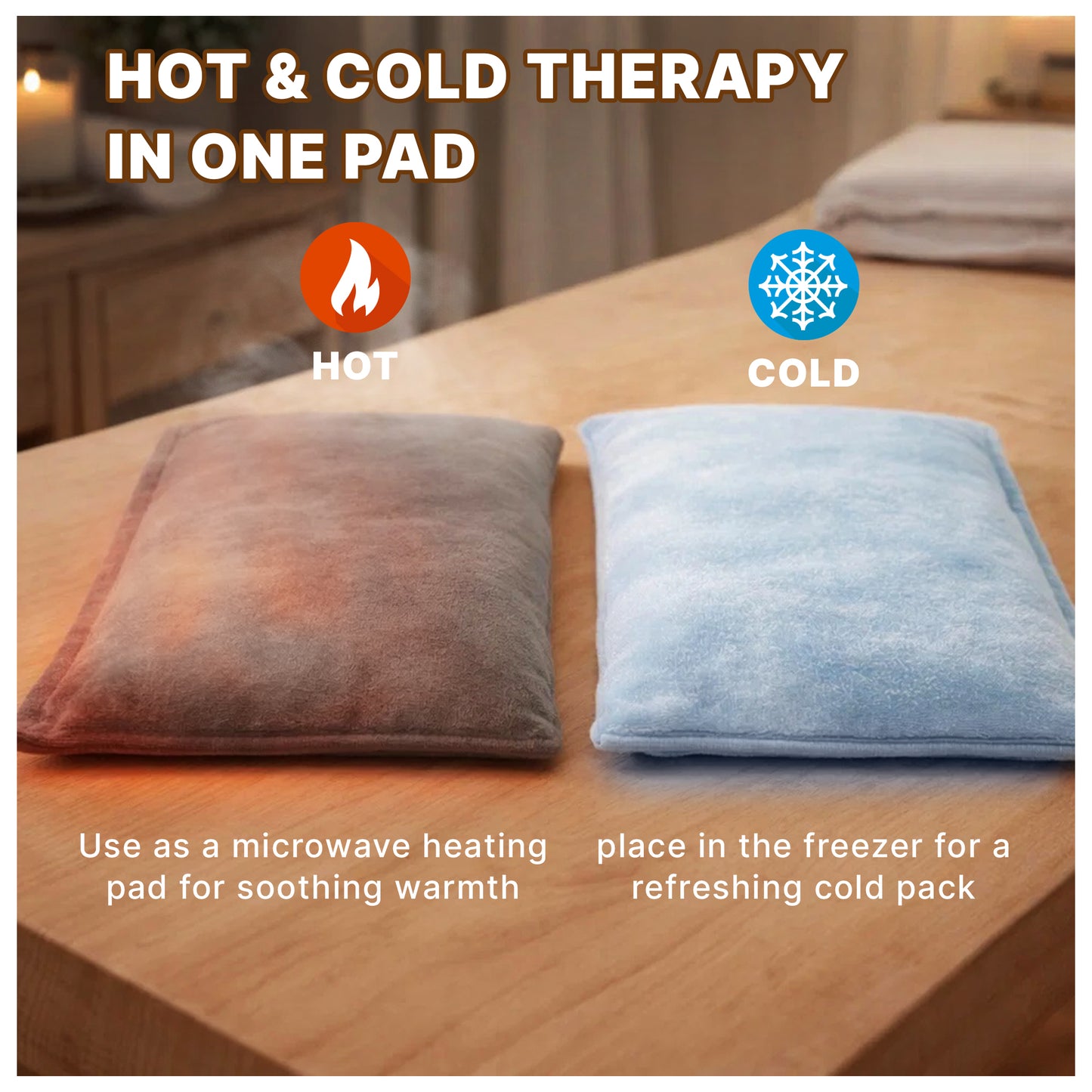 Microwavable Heating Pad for Period Cramps, Heating pad–Machine Washable Cover-Heating Pad, Portable Menstrual Microwave Heating Pad- Unscented (Grey Pillow)