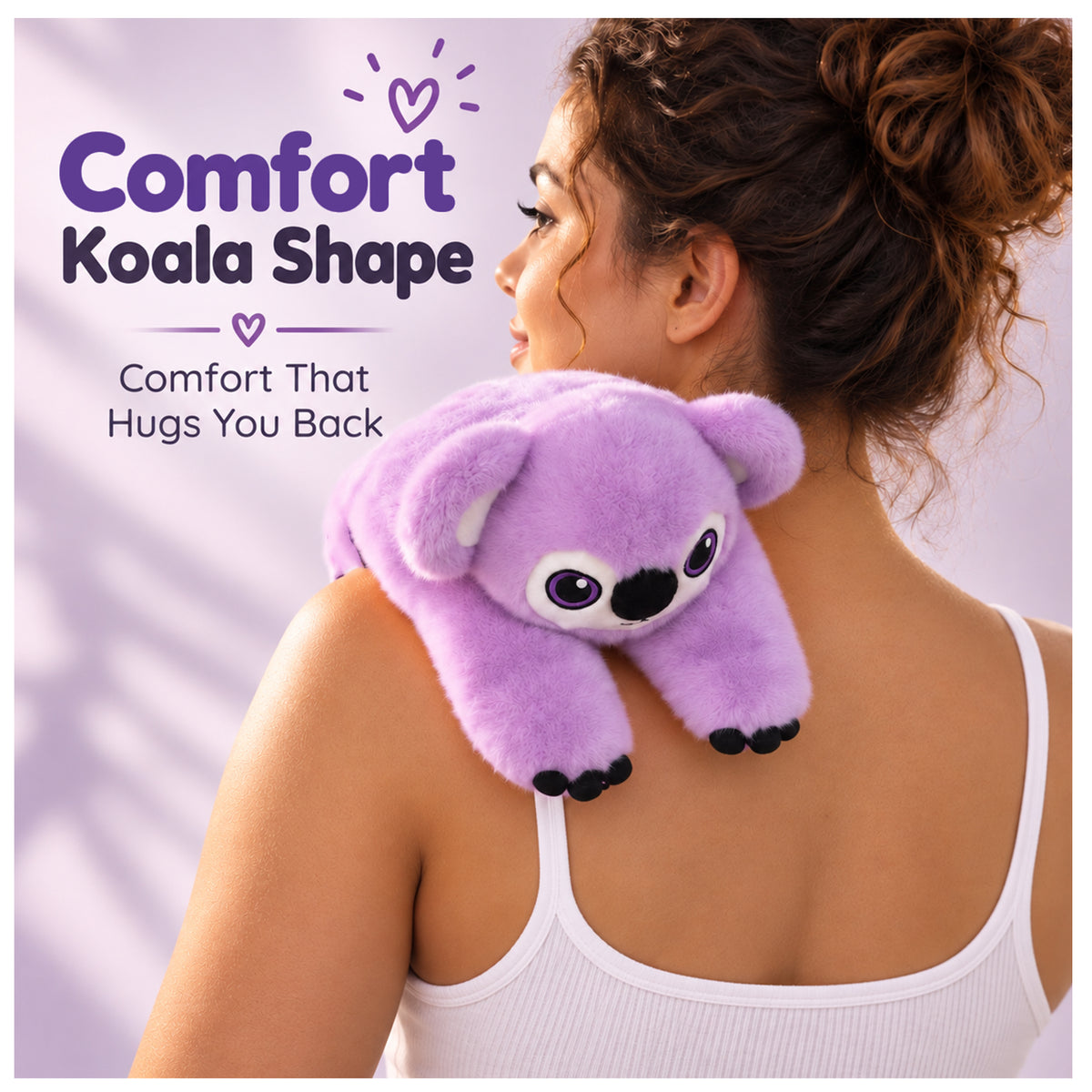 Microwavable Heating Pad for Period Cramps– Cute Stuffed Animal Heating Pad for Women & Teens, Portable Menstrual Microwave Heating Pad odorless (Koala)