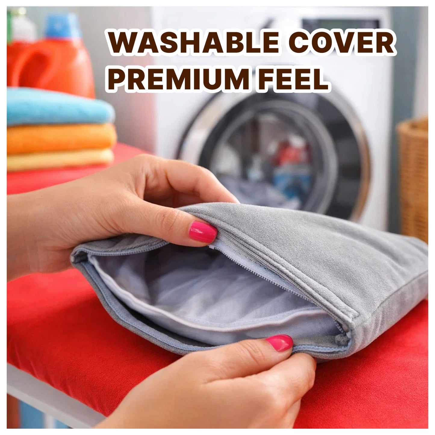 Microwavable Heating Pad for Period Cramps, Heating pad–Machine Washable Cover-Heating Pad, Portable Menstrual Microwave Heating Pad- Unscented (Grey Pillow)
