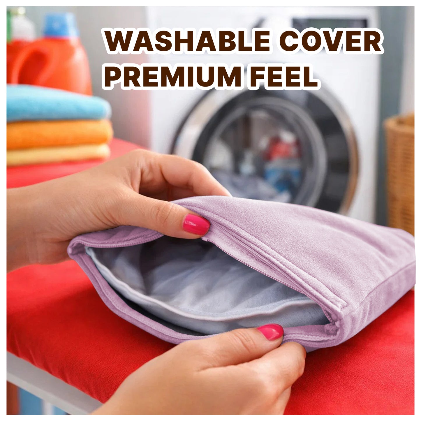 Microwavable Heating Pad for Period Cramps, Heating pad–Machine Washable Cover-Heating Pad, Portable Menstrual Microwave Heating Pad- Unscented (Pink Pillow)
