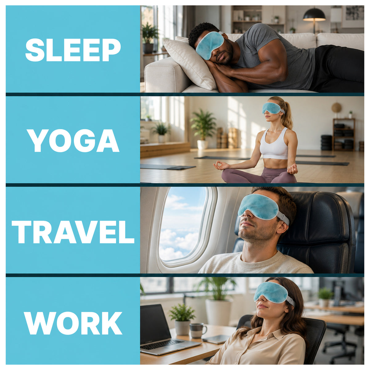 Unitash 2-in-1 Hot & Cold Eye Mask – Microwavable Hydro Gel Heated Eye Mask & Reusable Cooling Gel Insert for Dry Eyes, Puffy Eyes, Migraine & Headache Relief | Soft Plush Cover with Adjustable Strap